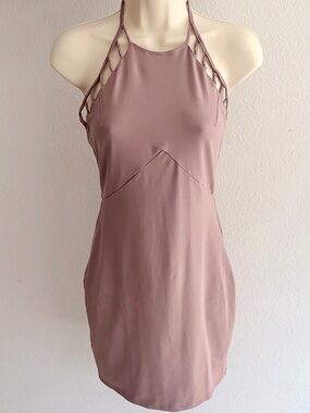 Intimately Free People Rylee Bodycon Mini Dress Mauve Purple Small Y2K